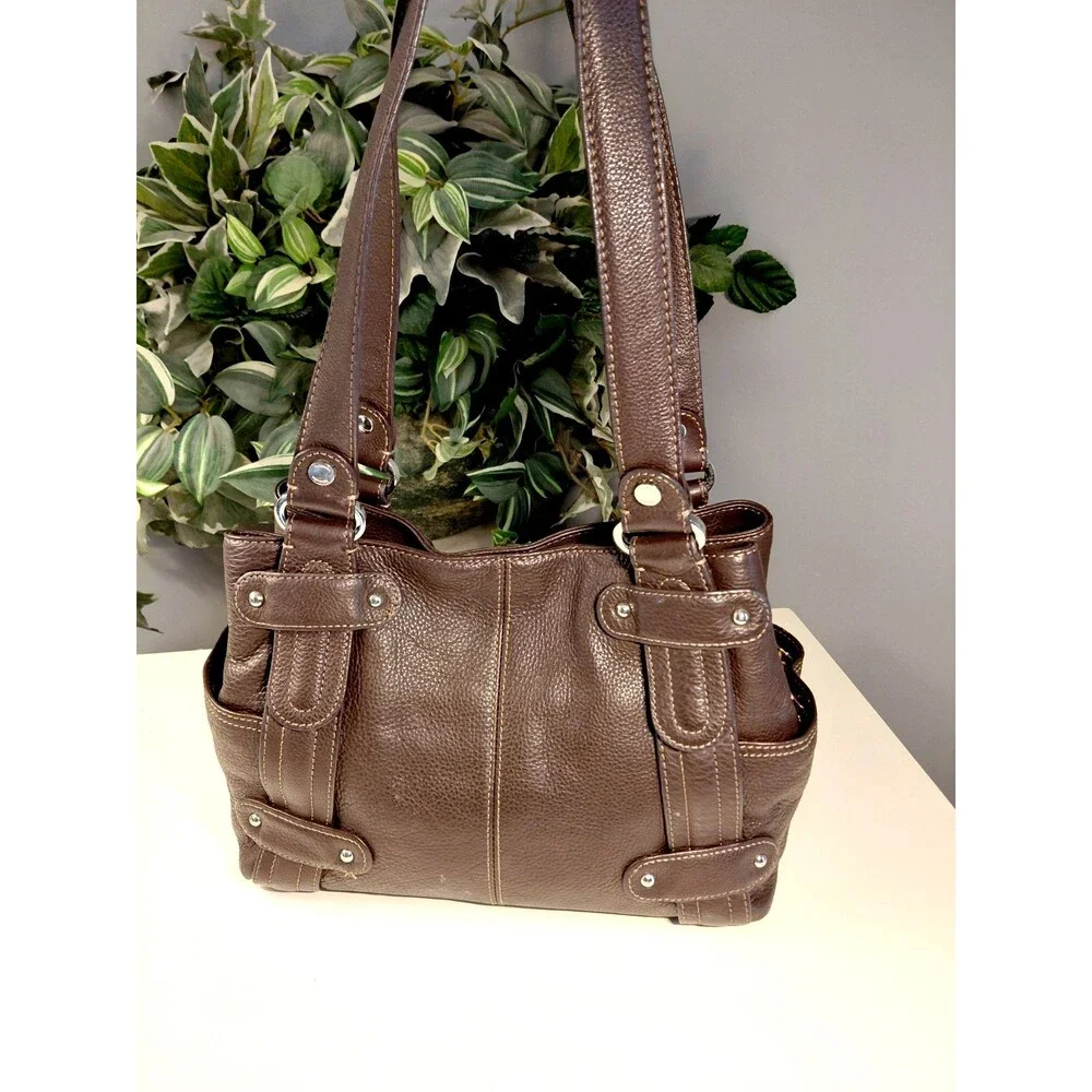 Tiganello Dark Brown Soft Leather Purse Lots of Pockets!